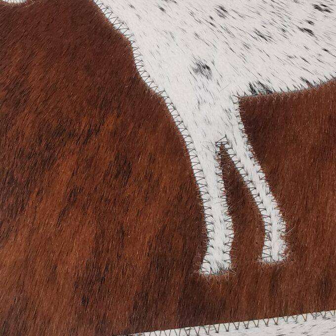 Běžec na stůl Luxury Cowhide BRAZÍLIE HORSE & HORSESHOE WHITE 30x170cm