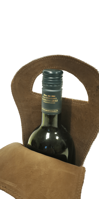 Obal na víno Luxury Cowhide BRAZÍLIE GREY 35x10cm