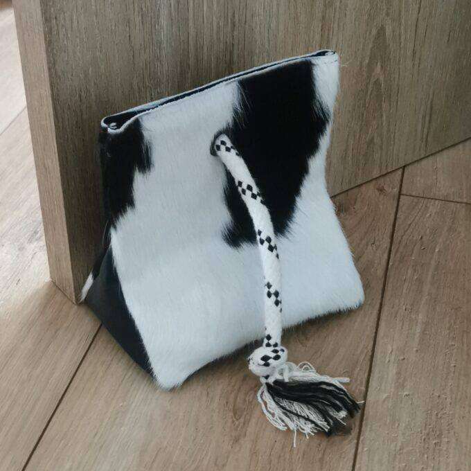 Zarážka do dverí Luxury Cowhide BRAZÍLIA BLACK&WHITE 17x20cm