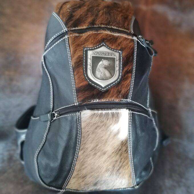 Kožený batoh Luxury Cowhide NORDWEG tricolor černo-hnědý