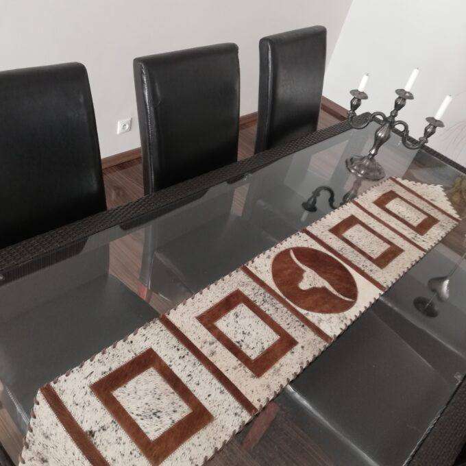 Bežec na stôl Luxury Cowhide BRAZÍLIA HORN&SQUARE 30x170cm