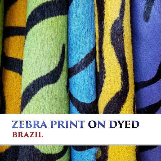 Hovězí kůže barvená ZEBRA