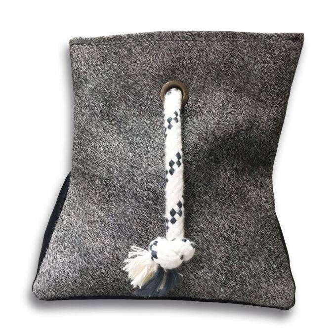 Zarážka do dveří Luxury Cowhide BRAZÍLIE GREY 17x20cm