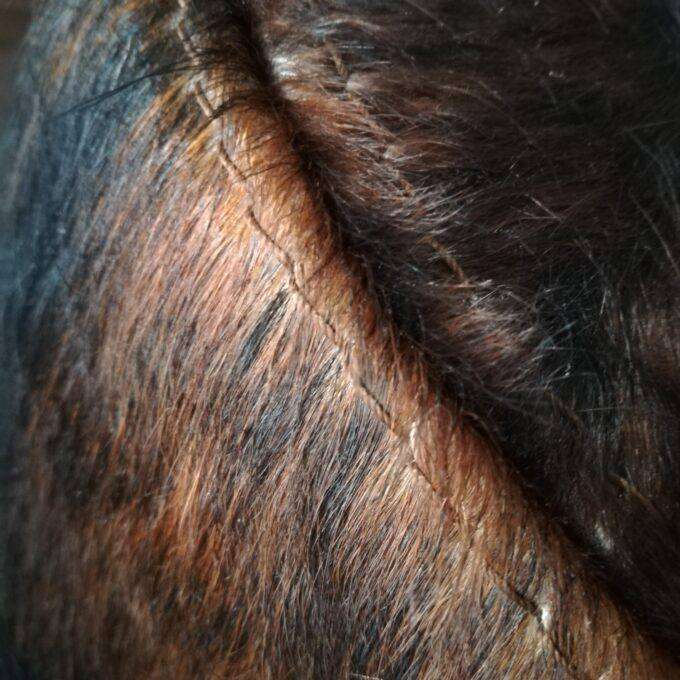 Kožený TABURET Luxury Cowhide SMALL 32x39cm