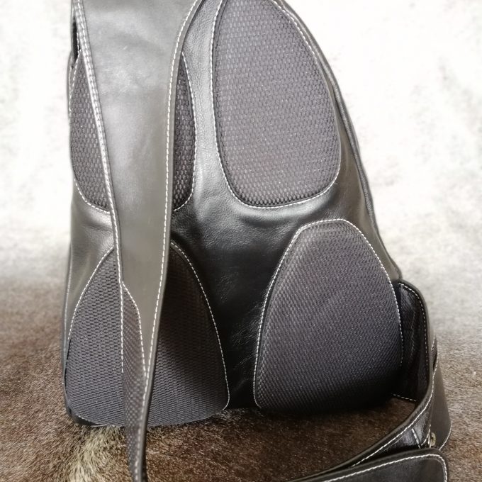 Kožený batoh Luxury Cowhide NORDWEG GREY černošedý 32x45x15cm 15L