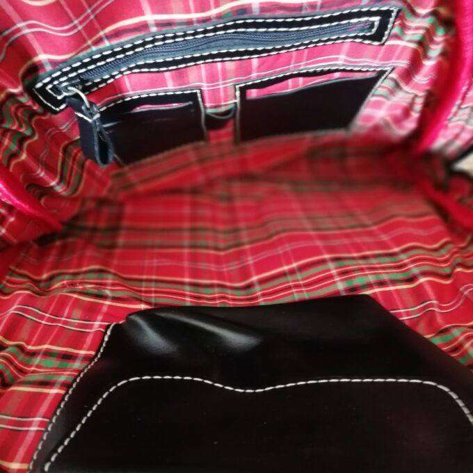 Kožený batoh Luxury Cowhide NORDWEG GREY černošedý 32x45x15cm 15L