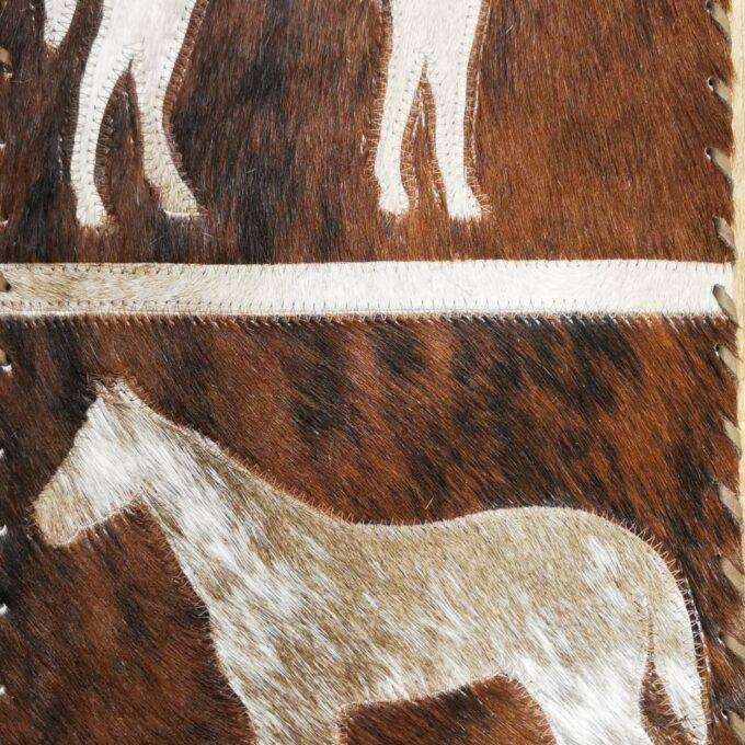 Běžec na stůl Luxury Cowhide BRAZÍLIE HORSE WHITE 30x170cm