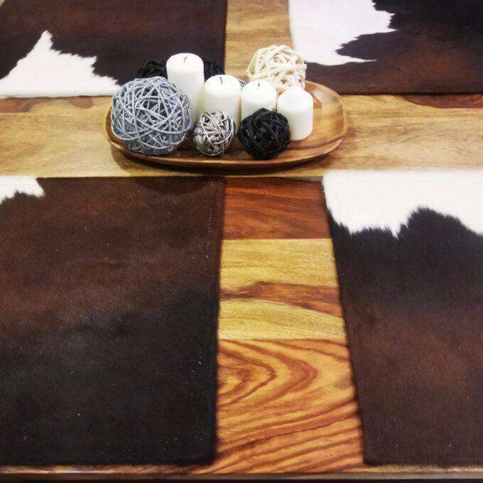 Kožené prostírání Luxury Cowhide BRAZÍLIE TRICOLOR 45x34cm