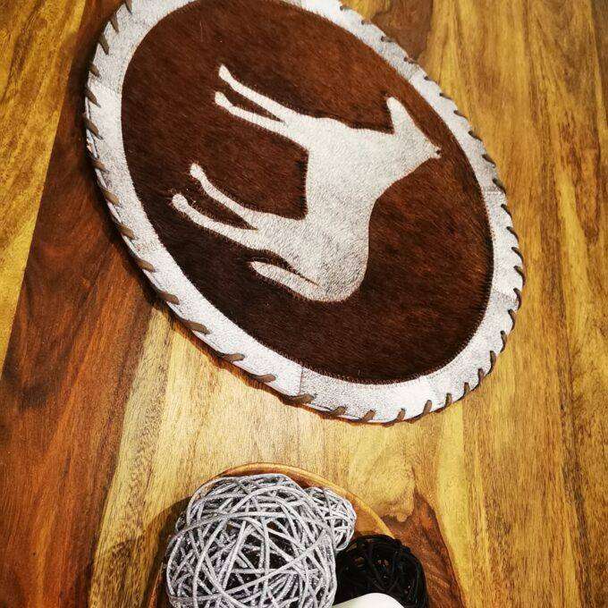 Kožené prostírání Luxury Cowhide BRAZÍLIE HORSE 42cm