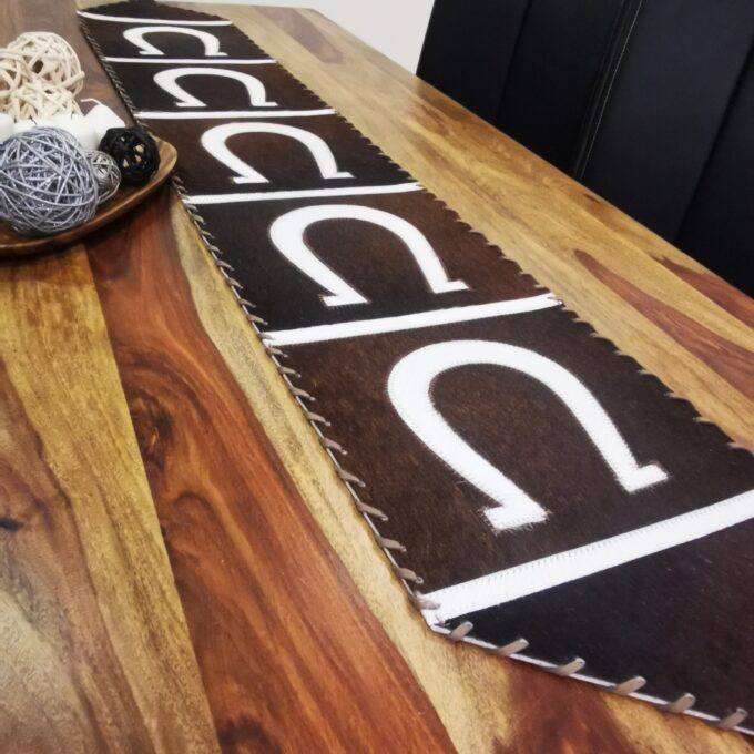 Běžec na stůl Luxury Cowhide BRAZÍLIE HORSESHOE 30x170cm