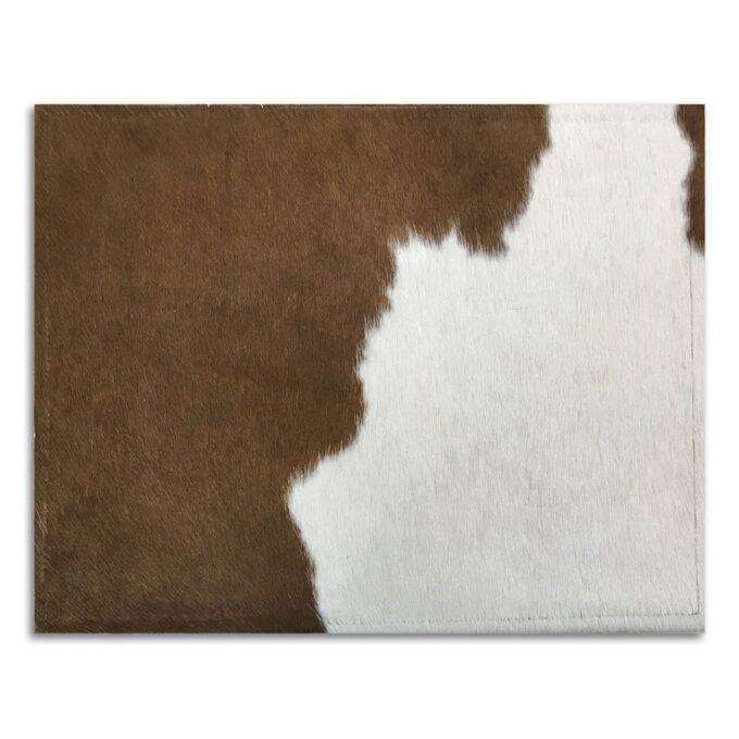 Kožené prostírání Luxury Cowhide BRAZÍLIE BROWN&WHITE 45x32cm