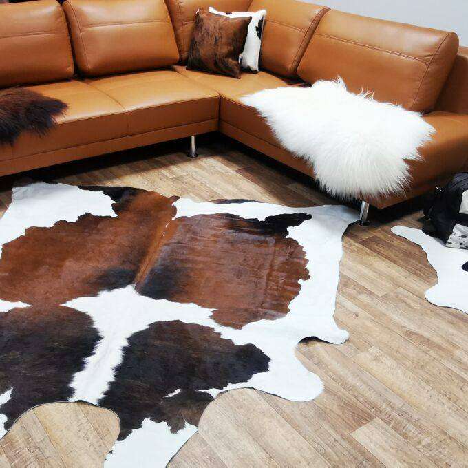 Hovězí kůže Luxury Cowhide BRAZÍLIE BLACK & WHITE redish 190x185cm