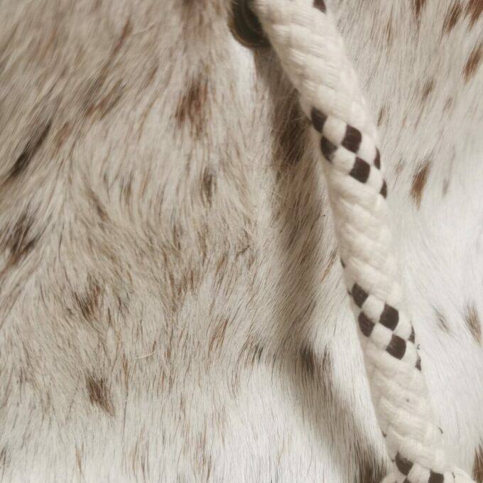 Zarážka do dveří Luxury Cowhide BRAZÍLIE SALT & PEPPER BROWN 17x20cm