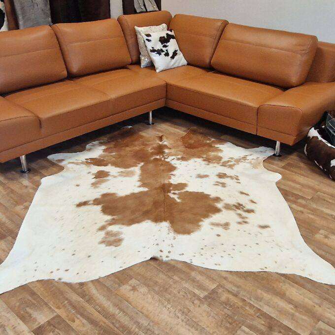 Hovězí kůže Luxury Cowhide BRAZÍLIE BROWN&WHITE 195x175cm
